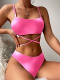 beach swimsuits Tie-dye lace-up Swimwear three-Piece sets Swimsuit summer xckx1129 Wholesale women Bathing Suit