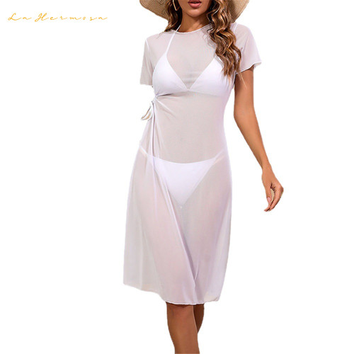 ladies swimwear designer three-piecce bikini #xcyx0636 sexy Solid color bathing suit Gauze dress swimsuit swimming swimsuits