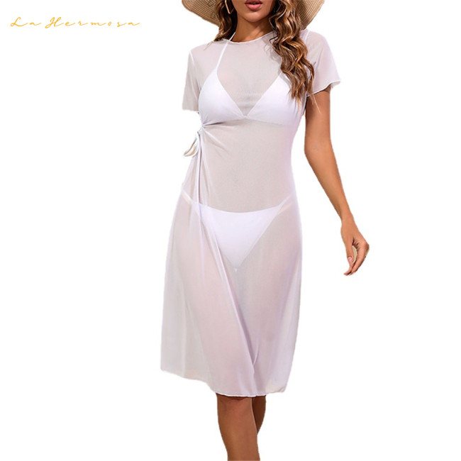 ladies swimwear designer three-piecce bikini #xcyx0636 sexy Solid color bathing suit Gauze dress swimsuit swimming swimsuits