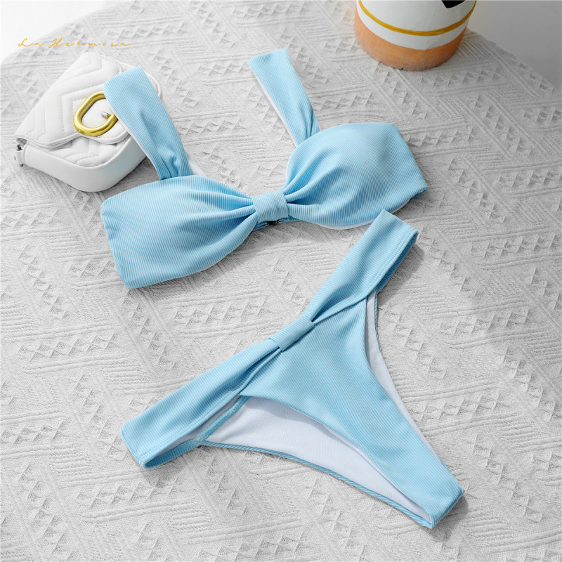 Women two-pieces suspender Swimwear #dp0430 summer beachwar fashion Solid Color  Bathing Suit fashion Swimsuit Bikini