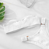 Women two-piece Strapless strap bikinis Swimwear #dp0432 summer Pure color Bathing Suit fashion Removable chest pad Swimsuit Bikini