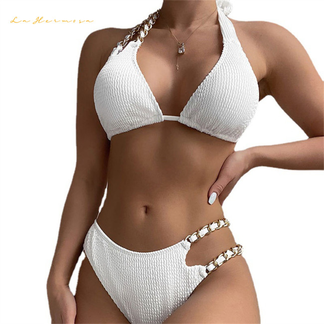 2023 New Fashion Young Girl Hot Sexy White Bikini #xcrfd0626 Beach Wear Two Pieces Set Swimwear Bikinis Womens