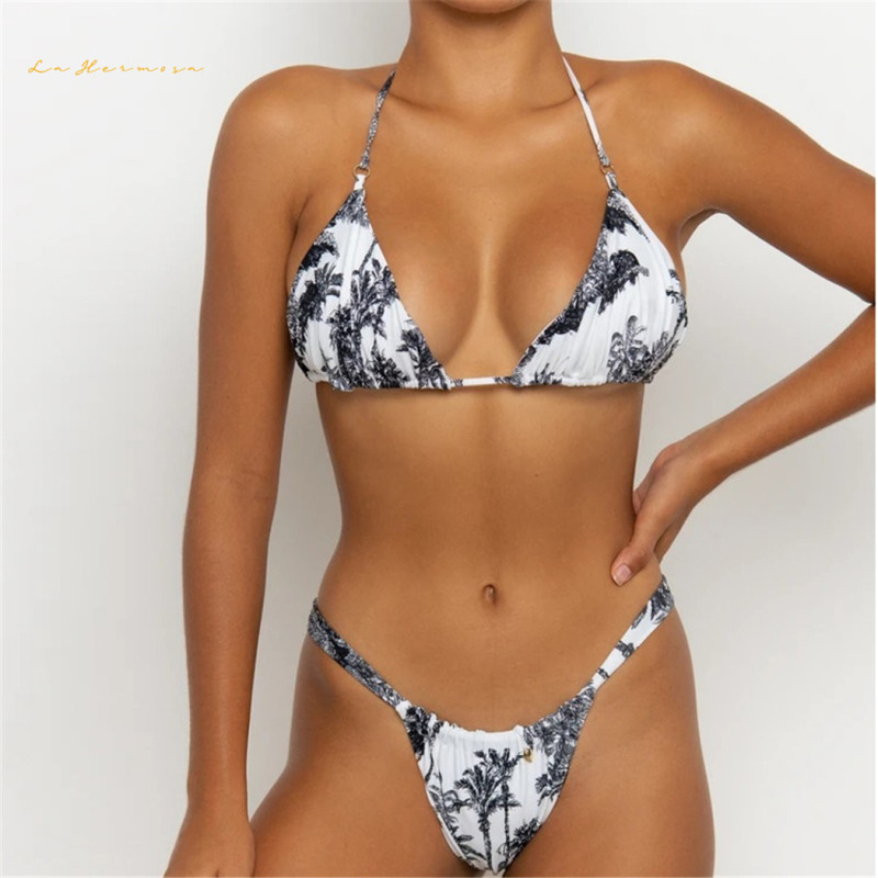Women two-pieces lace-up Swimwear #dp0429 summer Solid Color  Bathing Suit fashion Swimsuit sexy thongs Bikini