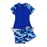 ladies two piece swimwear Summer fashion Short sleeve bathing suit camouflage beach suit Resort by the sea swimsuit rfd34