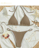 Wholesale Bikinis Fashion Women Swimsuits Two-Pieces Bathing Suit Multicolor pure color Swimwear rfd0421