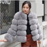 Women Stand Collar Coats Faux Fur Jackets Coat Imitation Fur Coat Solid Multicolor Plus Size 4XL Warm Long Sleeves Wholesale Fluffy Jacket cx04125