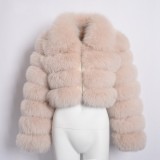 Fashion Faux Fur Jackets Fluffy Fur Collar Coat Coats Fur Coat Solid Multicolor Plus Size Warm Long Sleeves Short Slim Fit Jacket cx02115