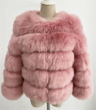 Autumn Winter Hot Sells Faux Fur Jackets Coat Plush Fluffy Coats Fur Coat Multicolor Plus Size Warm Long Sleeves Short Jacket cx0395