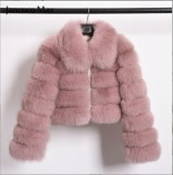 Fashion Faux Fur Jackets Fluffy Fur Collar Coat Coats Fur Coat Solid Multicolor Plus Size Warm Long Sleeves Short Slim Fit Jacket cx02115