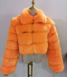 Nuevo Plus Size 8XL Piel Multicolor Corte De Pelo Artificial Parka Y Chaquetas Mujeres Puffy Invierno Piel Abrigo De Solapa Piel Artificial Chaquetas cx02115