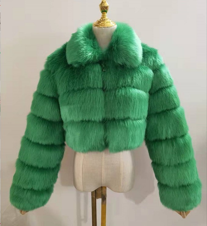 Fashion Faux Fur Jackets Fluffy Fur Collar Coat Coats Fur Coat Solid Multicolor Plus Size Warm Long Sleeves Short Slim Fit Jacket cx02115