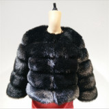 Ladies Winter Plush Fluffy Coats Solid Color Fur Coat Multicolor Plus Size Short Coat Fashion Street Warm Long Sleeves Faux Fur Jacket cx0395