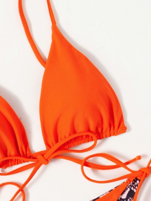 Sexy Bikini two-Piece serpentine suspenders Swimsuits Women lace-up thong Bikini Wholesale Swimwear #rfd16422