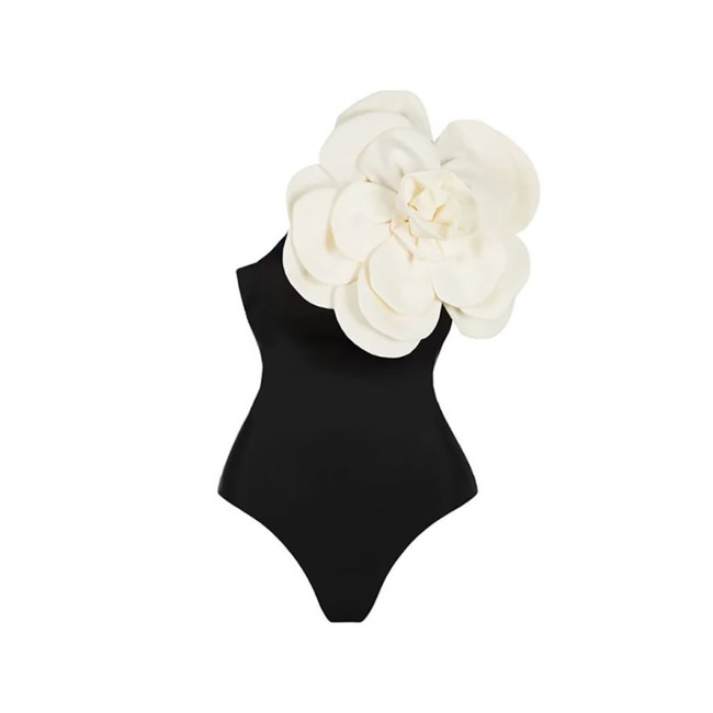Copy Copy Sexy Tight-Fitting Swimsuit Multi-Colorthree-Dimensional Flower Summer Beach Resort Swimsuit