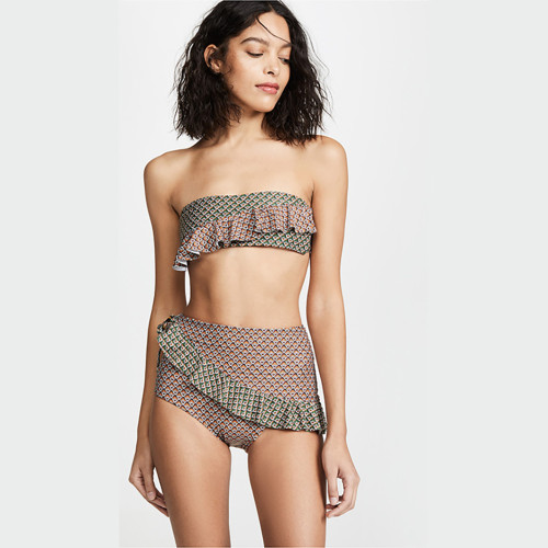 Summer Halter-Neck Sexy Bikini Swimsuit StraplessTight Backless Two-Piece Swimsuit