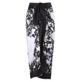 Black One-Piece Pearl Flower Shoulder-Swimwear Slimmingand Sexy Set of Quick-Drying and BreathableSwimsuits