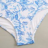 Sexy and Fashionable One-Piece Swimsuit Single.Shoulder Tight Floral Print Swimsuit