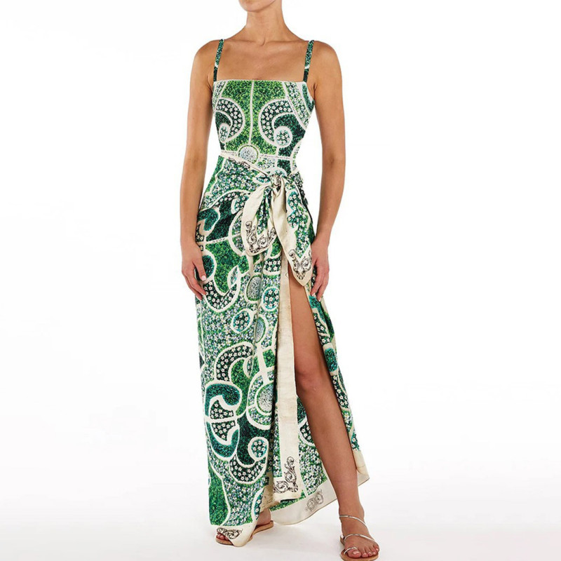 One-Piece Swimsuit Women's Form-Fitting RacerbackSwimsuit Printed Tight-Fitting swimsuit