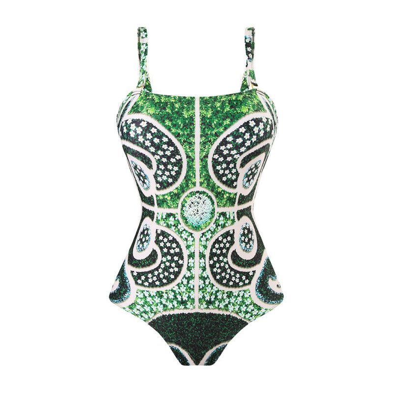 One-Piece Swimsuit Women's Form-Fitting RacerbackSwimsuit Printed Tight-Fitting swimsuit