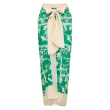 Three-Dimensional Flower Pattern One-PieceSwimming Suit Summer Refreshing Printed BeachwearSwimsuit