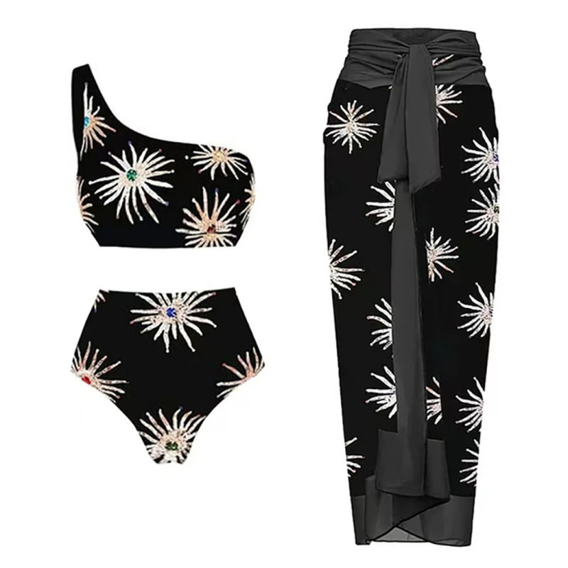 Retro Swimsuits Conservative Printed Belly-CoveringSlimming Swimsuits Beach-Style One-Piece Swimsuits