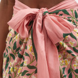 French-Style Retro Floral Swimsuit High-End SwimsuitSPA-Style Conservative One-Piece Swimsuit