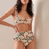 French-Style Retro Floral Swimsuit High-End SwimsuitSPA-Style Conservative One-Piece Swimsuit