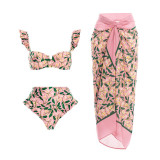 French-Style Retro Floral Swimsuit High-End SwimsuitSPA-Style Conservative One-Piece Swimsuit