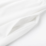 New Style Fishbone-Shaped Elegant White Dress SexyV-Neck with Bow Tie at The Waist and Backless WhiteDresses