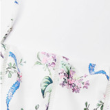 Sexy Printed Halter Top Dress Summer Figure-HuggingBackless Long Dress Exquisite Summer Stunning Dress