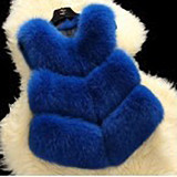 Women's fashionable casual fur jacket coat multi-color faux-fur short fur coat