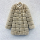 Wholesale New Winter Fur Coats WomenFur Patchwork lmitation Fox Fur Thick Warm Coat