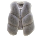 Women's fashionable casual fur jacket coat multi-color faux-fur short fur coat