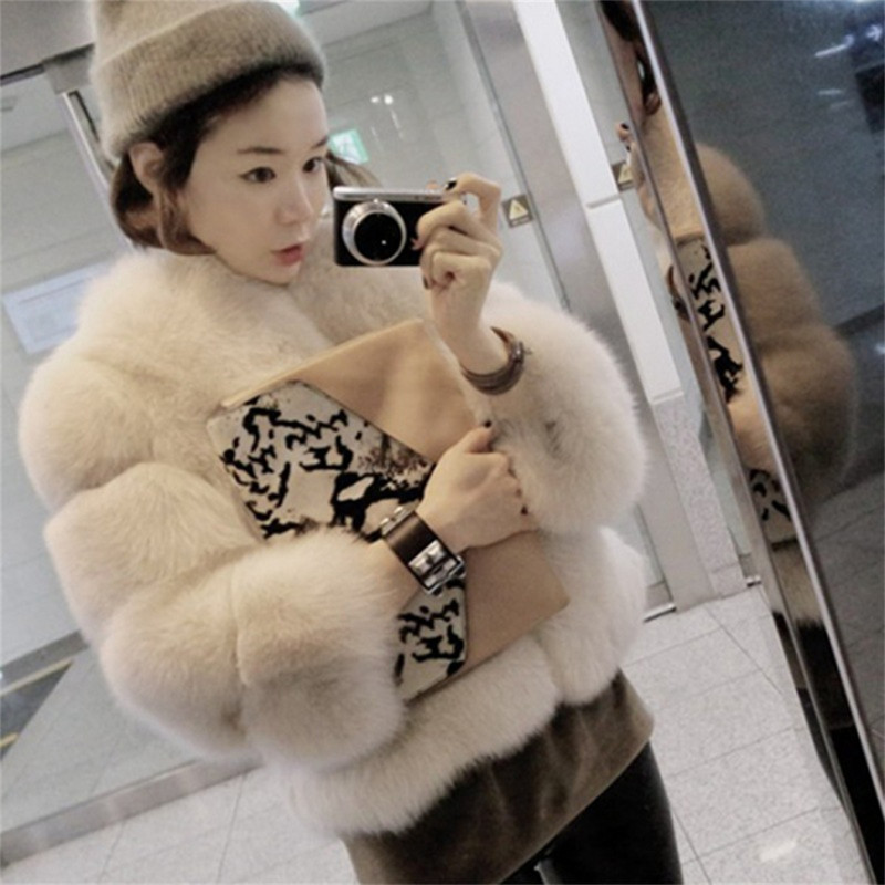 Winter women's fashionable fur coat casual faux-fur thick and warm coat