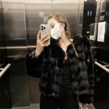 A large quantity of brand-new winter fur coats  ladies' fur patch limited edition faux mink fur coats