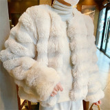 A large quantity of brand-new winter fur coats  ladies' fur patch limited edition faux mink fur coats