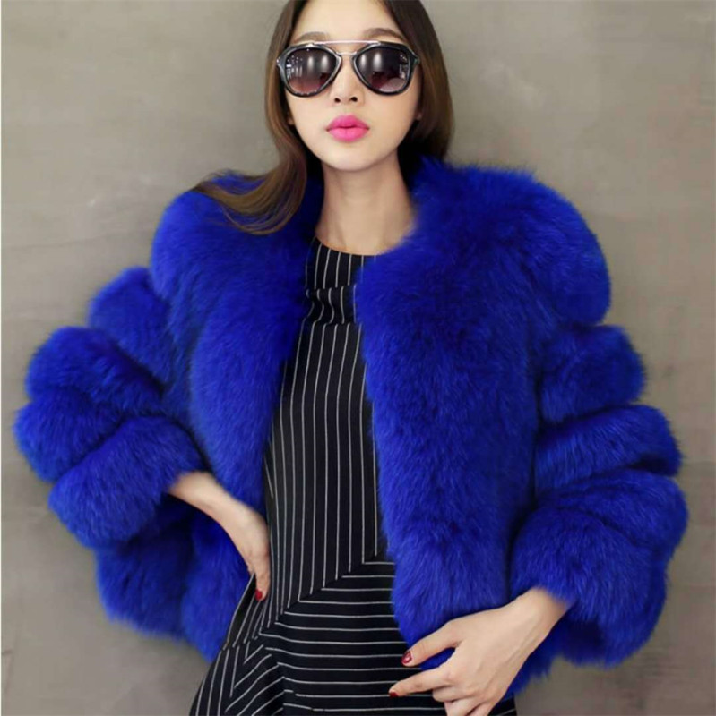Winter women's fashionable fur coat casual faux-fur thick and warm coat
