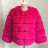 Autumn Winter Hot Sells Faux Fur Jackets Coat PlushFluffy Coats Fur Coat Multicolor Plus Size Warm LongSleeves Short Jacket