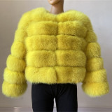 Autumn Winter Hot Sells Faux Fur Jackets Coat PlushFluffy Coats Fur Coat Multicolor Plus Size Warm LongSleeves Short Jacket
