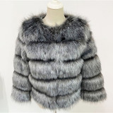 Autumn Winter Hot Sells Faux Fur Jackets Coat PlushFluffy Coats Fur Coat Multicolor Plus Size Warm LongSleeves Short Jacket