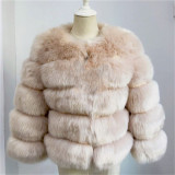Autumn Winter Hot Sells Faux Fur Jackets Coat PlushFluffy Coats Fur Coat Multicolor Plus Size Warm LongSleeves Short Jacket