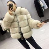 Fashion Autumn Winter Women lmitation Fur StandCollar Coats Faux Fur Jackets Coat Solid MulticolorPlus Size Warm Long Sleeves Jacket