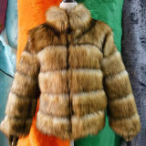 Fashion Autumn Winter Women lmitation Fur StandCollar Coats Faux Fur Jackets Coat Solid MulticolorPlus Size Warm Long Sleeves Jacket