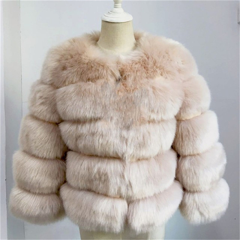 Autumn Winter Hot Sells Faux Fur Jackets Coat PlushFluffy Coats Fur Coat Multicolor Plus Size Warm LongSleeves Short Jacket