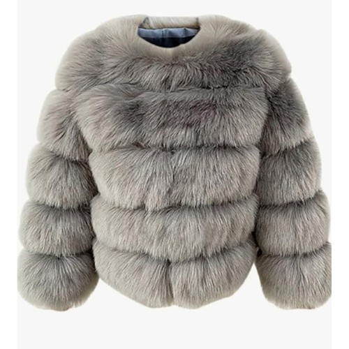 Autumn Winter Hot Sells Faux Fur Jackets Coat PlushFluffy Coats Fur Coat Multicolor Plus Size Warm LongSleeves Short Jacket