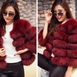 Autumn Winter Hot Sells Faux Fur Jackets Coat PlushFluffy Coats Fur Coat Multicolor Plus Size Warm LongSleeves Short Jacket