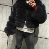 Autumn Winter Hot Sells Faux Fur Jackets Coat PlushFluffy Coats Fur Coat Multicolor Plus Size Warm LongSleeves Short Jacket