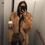 Faux Leather Winter Multi-Color lmitation Fox Fur Coat Women Casual Fashion Warm OutdoorsCoats