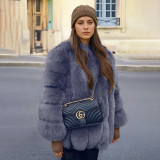 Faux Leather Winter Multi-Color lmitation Fox Fur Coat Women Casual Fashion Warm OutdoorsCoats