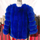 Faux Leather Winter Multi-Color lmitation Fox Fur Coat Women Casual Fashion Warm OutdoorsCoats